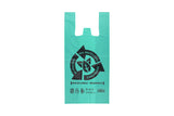 Bolsa Plástico Asa Camiseta 42x53cm 50µm Reciclada 70% Verde, 20pq x 1kg