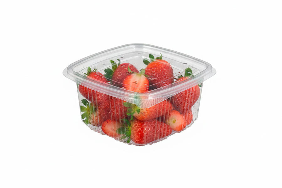 Envase Tapa Bisagra -RPET- 500cc. (6pq. x 100ud.)