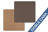 Posavasos Polipiel Cuadrado 10x10cm Marrón-Oro (10pq x 6uds)