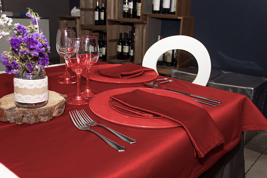 Satin Fabric Tablecloth 150x150cm Color (50% Polyester / 50% Cotton) 