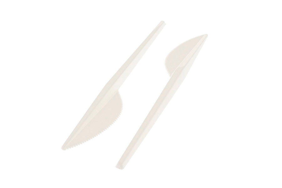 ; White stackable knife 100 pcs.