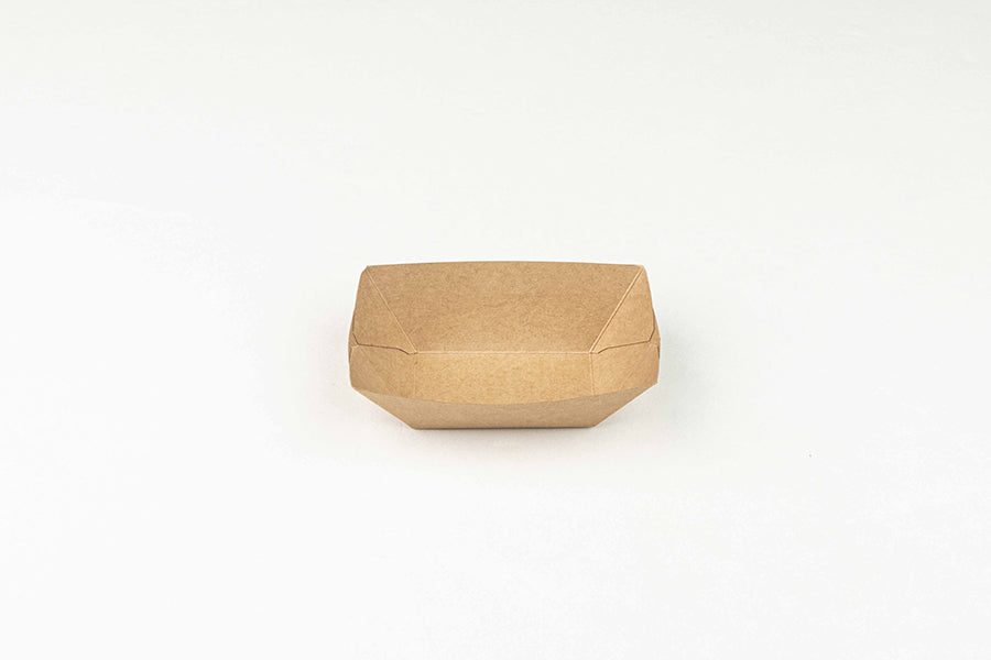 Barquette Kraft anti-graisse 135x103x45mm (4pq x 150u) 