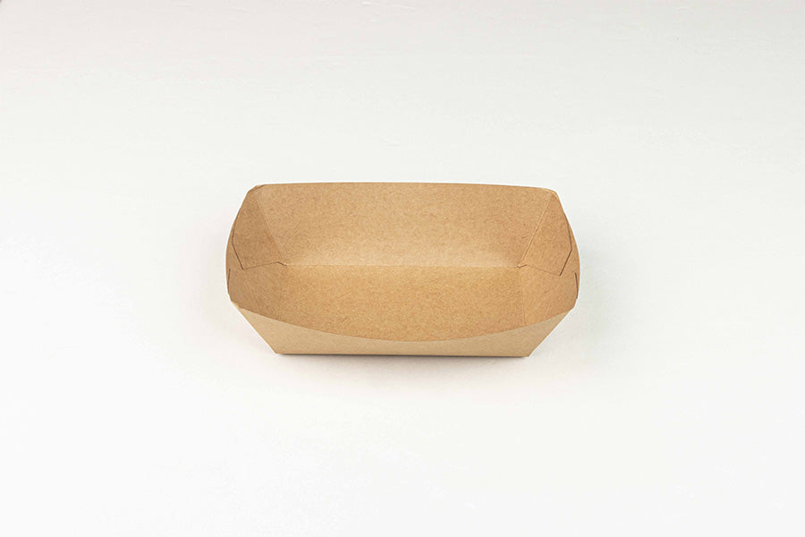 Barquette Kraft anti-graisse 222x140x60mm (2pq x 150u) 
