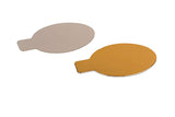 ; Formato oro ovalada con pestaña 10x6cm 100 uds