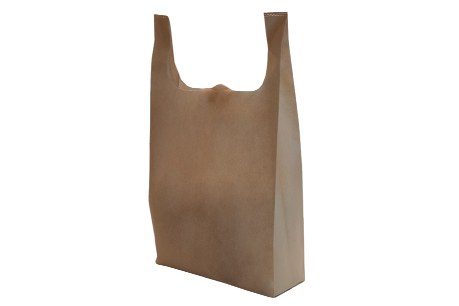 ; Novotex T-shirt bag 33+14x60cm 50gr. Natural Beige 300 units.