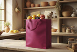 Bolsa Asa Plana Novotex 90g Burdeos 24+17x34 250ud