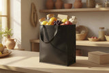 Bolsa Asa Plana Novotex 90g Negra 24+17x34cm 250ud