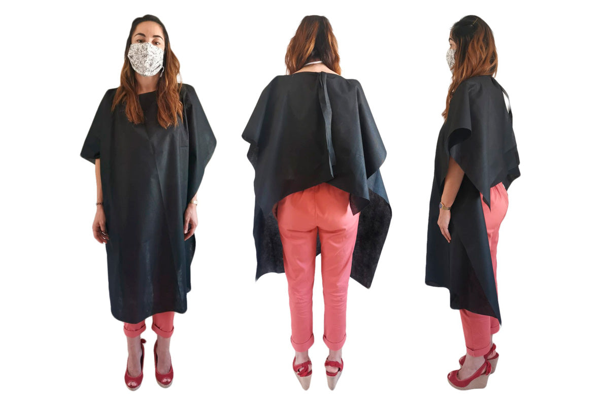 ; Novotex Cape 100x150cm Black, 100 units (Special for hairdressers)