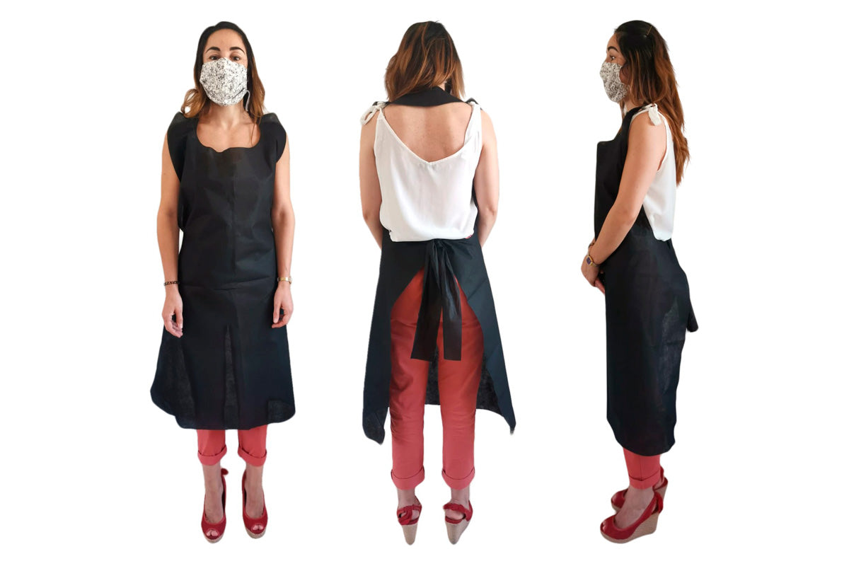 ; Delantal Novotex 90x120cm Noir, 125ud.