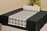 ;Rollo Novotex 0,40x48m Blanco Déco. Cuadros Negro OUTLET