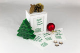 Servilletas Miniservis Sulfito 17x17cm Frases Navidad (Tinta Verde), 100uds 60pq