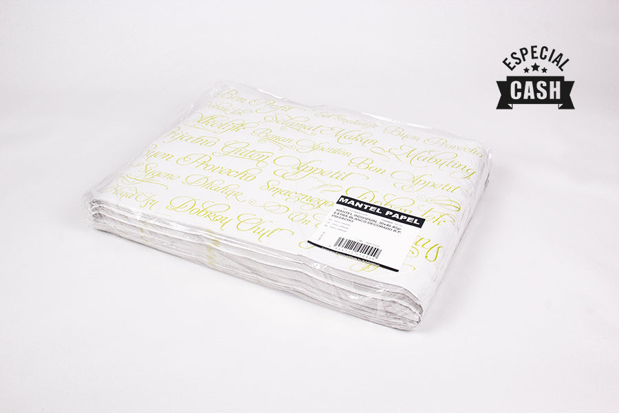 ;Mantel papel 30x40 Blanco 40gr E Deco BP Pistache 1.000uds (2x500)
