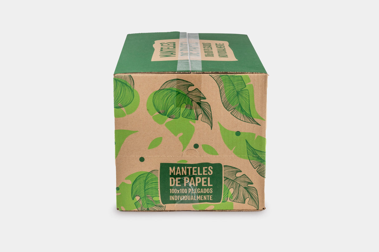 Manteau papel Blanco Pleg. 1/8 100x100 35gr. 150uds. (Embolsado a 10uds y doblado)