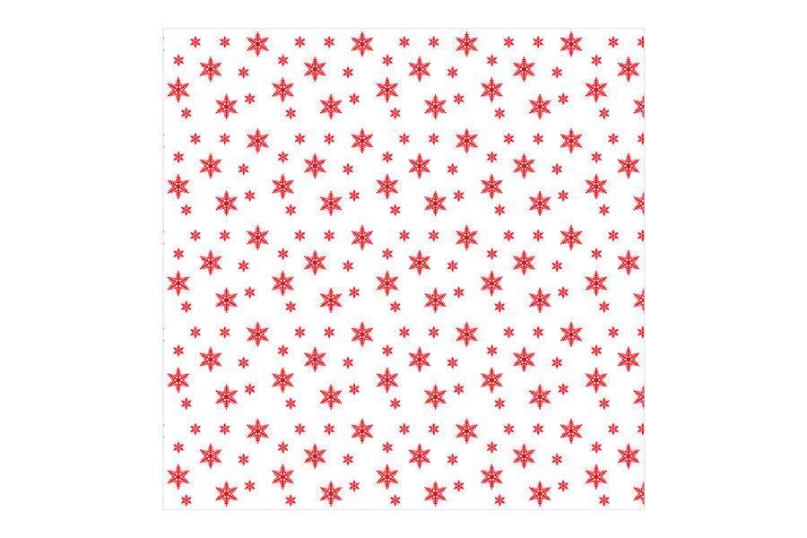 Mantel Papel 100x100cm Pleg. 1/8 Deco. Estrellas (Tinta Roja), 250uds