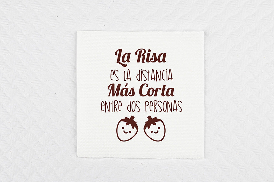 Servilletas 20x20 Micropunto 1 Capa Blanca Deco. Frases
