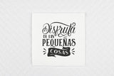 Servilletas 20x20 Micropunto 1 Capa Blanca Deco. Frases