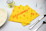 ; Servilleta 40x40 PP 600ud Déco. Félicidades AM (Amarillo)