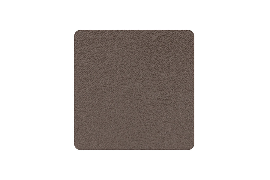Posavasos Polipiel Cuadrado 10x10cm Marrón-Oro (10pq x 6uds)