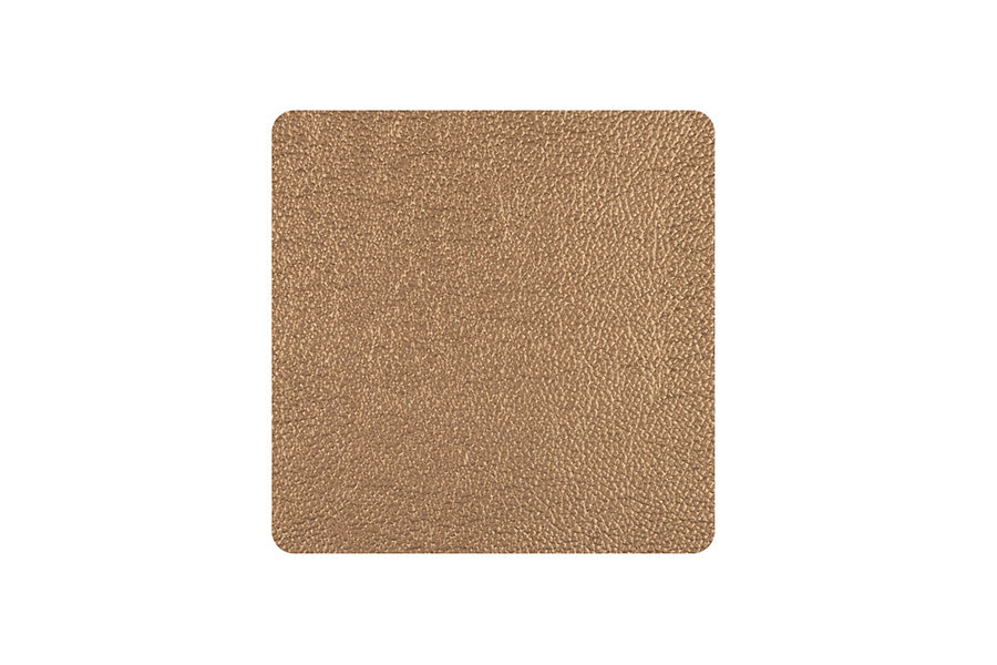 Posavasos Polipiel Cuadrado 10x10cm Plata-Oro (10pq x 6uds)