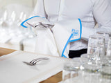 Roll Drap Paño Blanco Cenefa Azul Extralargo 40x80cm (8u/rollo)