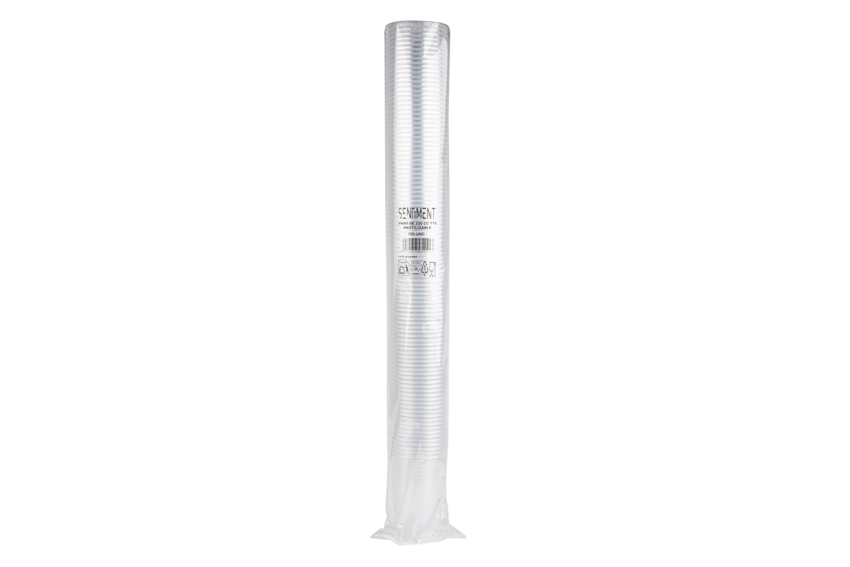 Vaso Reutilizable PP 330cc Transparente
