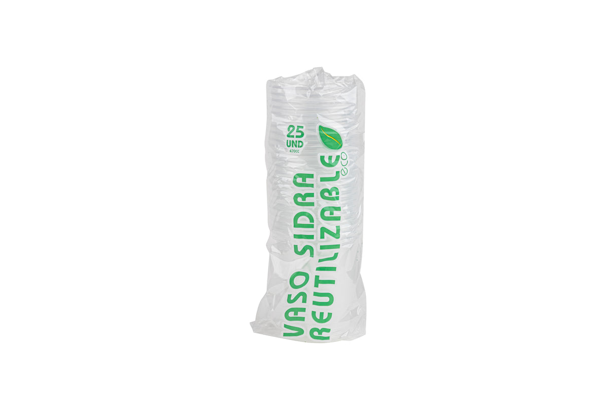 Vaso Reutilizable PP Eco Sidra 470cc