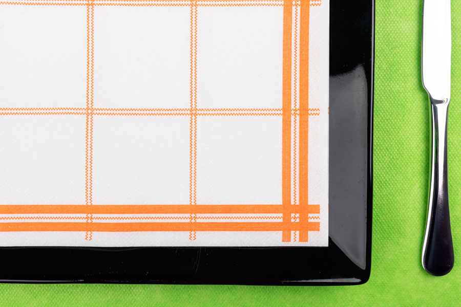 Servilleta Air Soft 40x40cm Deco. Lyon Naranja, 600uds
