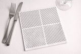 Servilleta Bambulux 48x48cm Deco. Diagonal Gris, 240uds
