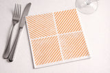 Servilleta Bambulux 48x48cm Deco. Diagonal Melocotón, 240uds