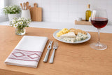 Servilleta Bambulux 48x48cm Pleg. 1/8 Deco. Delfos Burdeos, 300uds