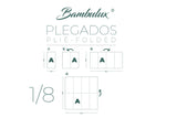 Servilleta Bambulux 48x48cm Pleg. 1/8 Deco. Horizonte Azul, 300uds