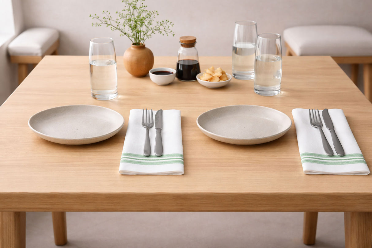 Servir. Bambulux 48x48 Pl. 1/8 300uds. Blanco HZ VE Déco. Horizon Vert