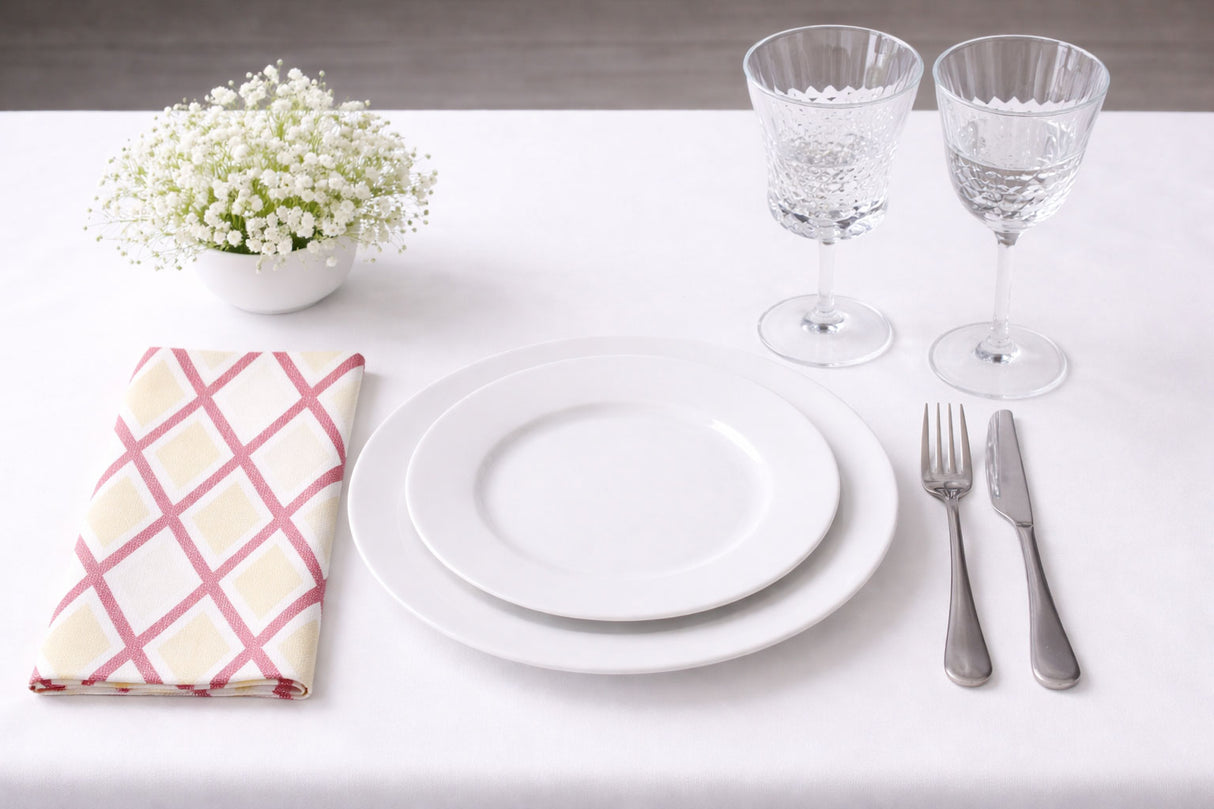 Servilleta Bambulux 48x48cm Pleg. 1/8 Deco. Tresmall Burdeos, 300uds