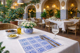 Servilleta Bambutex 48x48cm Deco. Azulejo Azul, 300uds