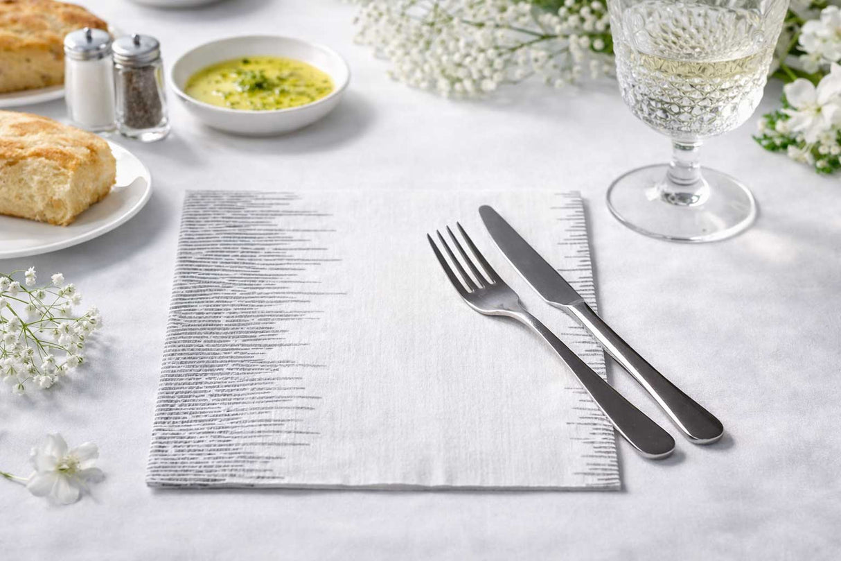 Servilleta Bambutex 48x48cm Deco. Sonora Gris, 300uds
