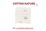 Servilleta Cotton Nature 40x40 Pleg. 1/8 400uds. Blanco