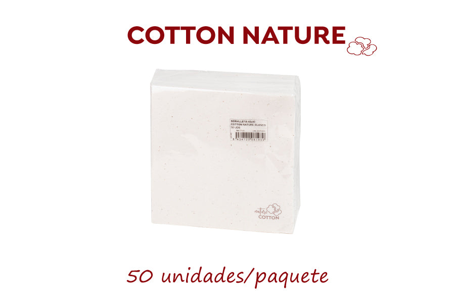 Servilleta Cotton Nature 40x40 600ud. Blanco 