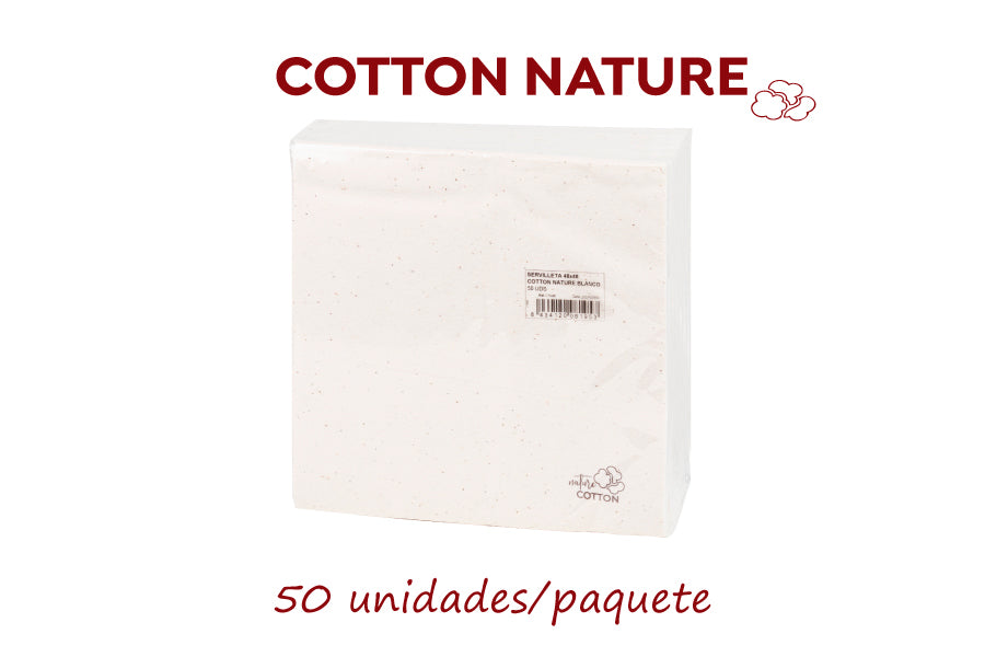 Servilleta Cotton Nature 48x48 300ud. Blanco 