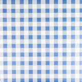 Mantel Papel 100x100cm Blanco Deco. Cuadros Azul, 400uds (Retractilado y con código EAN)