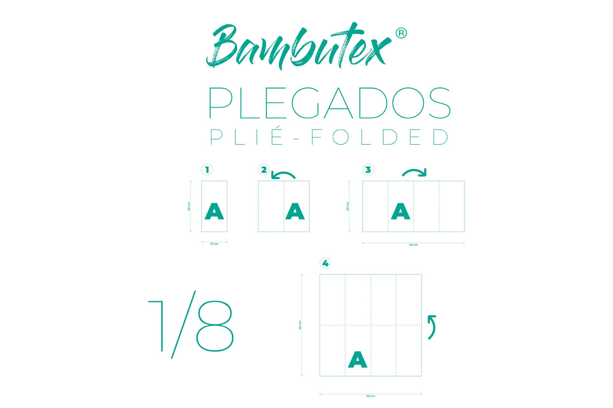 Serv. Bambutex 40x40 Pl.1/8 400 unités Déco. Esparta GR (Gris)