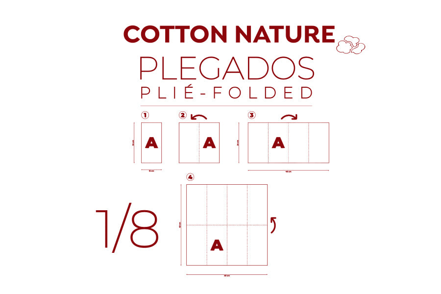 Servilleta Cotton Nature 48x48 Pleg. 1/8 360uds Blanco