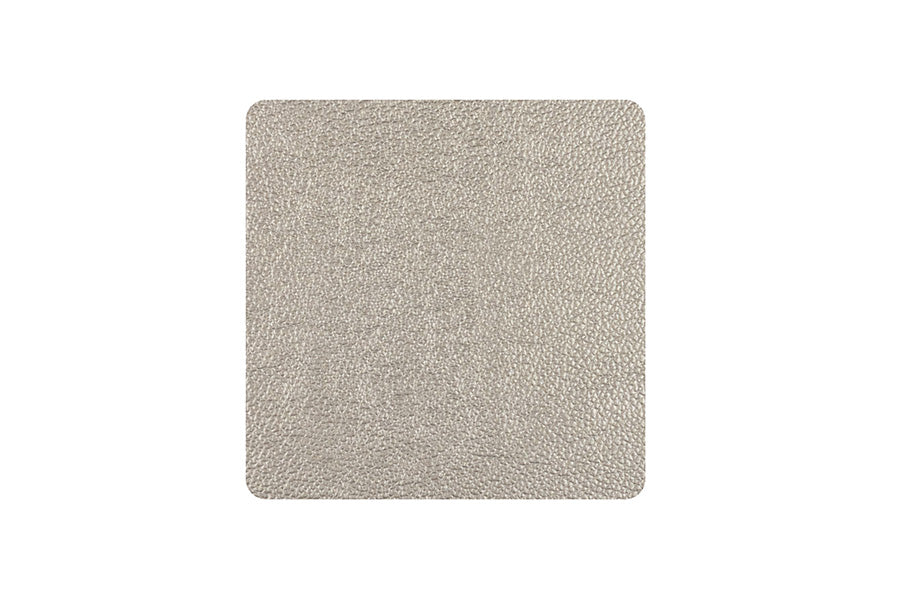 Posavasos Polipiel Cuadrado 10x10cm Plata-Oro (10pq x 6uds)