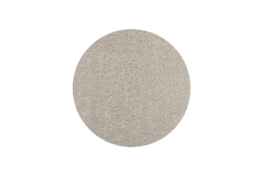 Posavasos Polipiel Redondo 10x10cm Plata-Oro (10pq x 6uds)