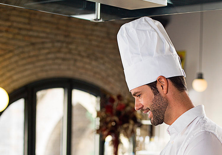 ; Rouleau Drap Gorro Cocina-Cheff Blanco